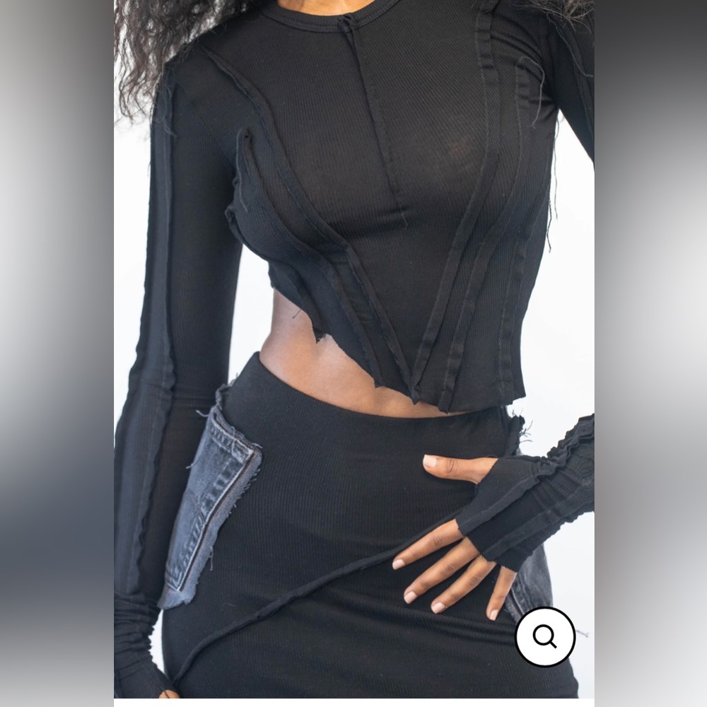 ASYMMETRIC LONG SLEEVE TEE XS, worn once